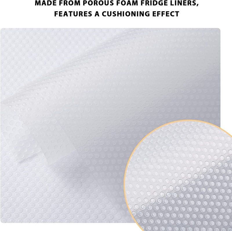 AKINLY 9 Pack Refrigerator Mats,Washable Fridge Mats Liners Easy to Clear Fridge Pads Mat Shelves Drawer Table Mats Refrigerator Liners for Shelves,White - Image 4