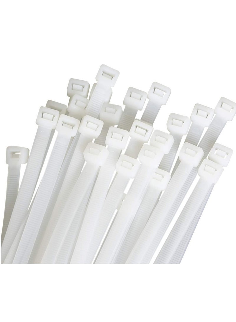 Cable Ties 400mm x 4mm - White Nylon Zip Tie Wrap - Self-Locking for Home, Office, Garden, Garage, and Workshop (Pack of 100) - Image 4