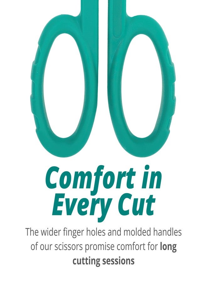 إكسلتا مقص قص إكسيلتا كيفلر، شفرات من الفولاذ المقاوم للصدأ بطول 5.5 بوصة، طول شفرة مستقيمة 1.75 بوصة، حافة مسننة، مقابض مصبوبة مريحة، احترافي - Image 4