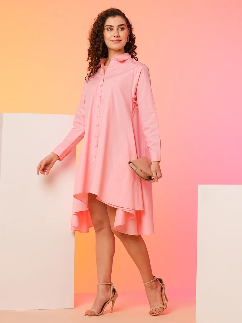 globus Women Asymmetric Loose Fit A-Line Dress