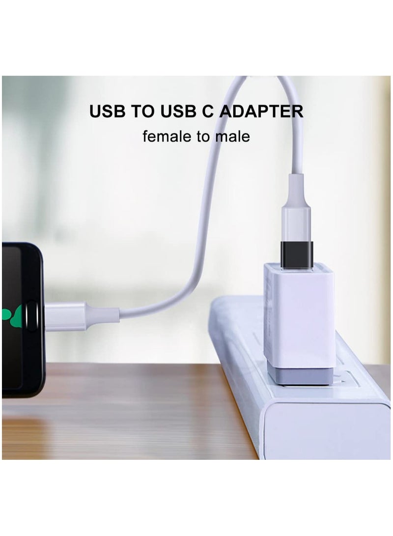 GNAFOTU USB C to USB Adapter 4 Pack, USB Female to USB C Male OTG Adapter, USB C Adapter Compatible with MacBook Pro, Samsung Galaxy, Type-C Phones, Laptops, Tablets and More (2 Black and 2 White)  - Image 3