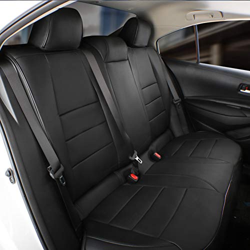 EKR Custom Fit Full Set Car Seat Covers for Select Ford Explorer XLT,ST-Line,Limited,Timberline 2020 2021 2022 2023 2024,2nd Row 4/2/4 Split,7 Seats-Three-Row-Leatherette (Black) - Image 2