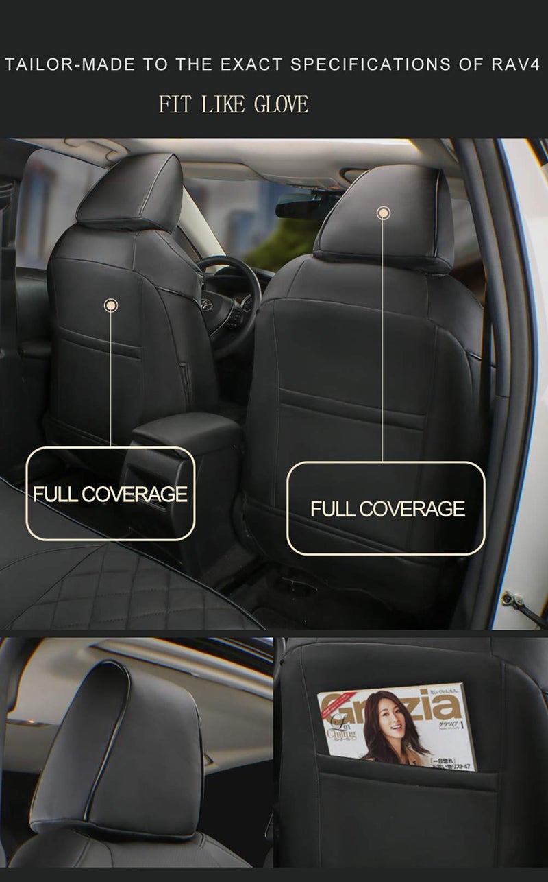 EKR Custom Fit Full Set Car Seat Covers for Select Ford Explorer XLT,ST-Line,Limited,Timberline 2020 2021 2022 2023 2024,2nd Row 4/2/4 Split,7 Seats-Three-Row-Leatherette (Black) - Image 5