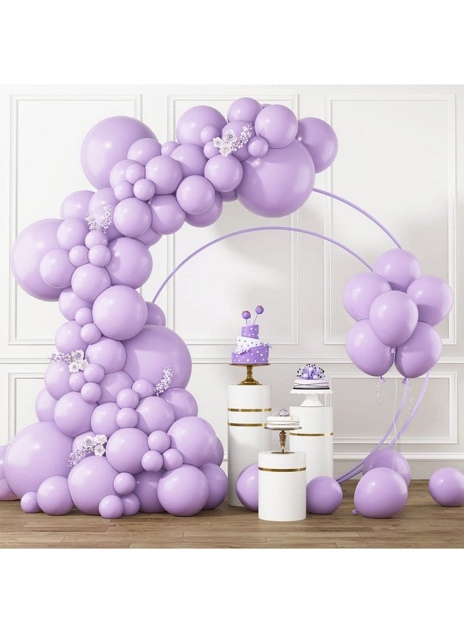RUBFAC Pastel Purple Balloons Different Sizes 105pcs 5/10/12/18 Inches for Garland Arch, Light Purple Latex Ballons for Birthday Baby Shower Wedding Lavender Balloon Party Decorations - Image 1