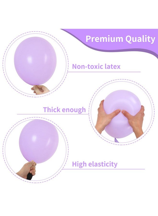 RUBFAC Pastel Purple Balloons Different Sizes 105pcs 5/10/12/18 Inches for Garland Arch, Light Purple Latex Ballons for Birthday Baby Shower Wedding Lavender Balloon Party Decorations - Image 3