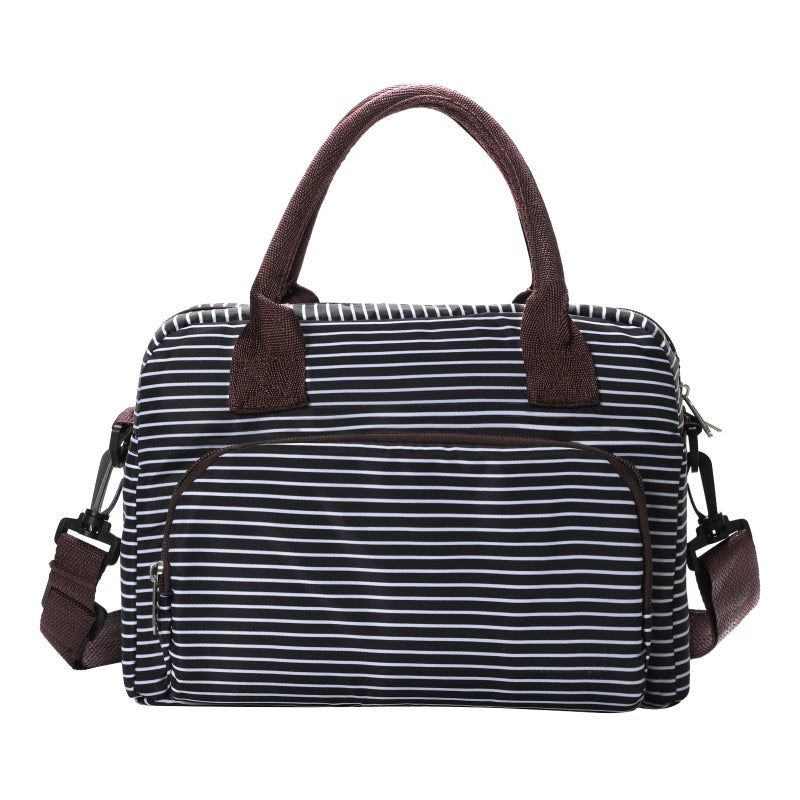 MEXS Lunch Bag for Women Men Insulated Reusable Large Lunch Box Adult Striped Leakproof Portable Cooler Tote Bags for Work Picnic - Image 1