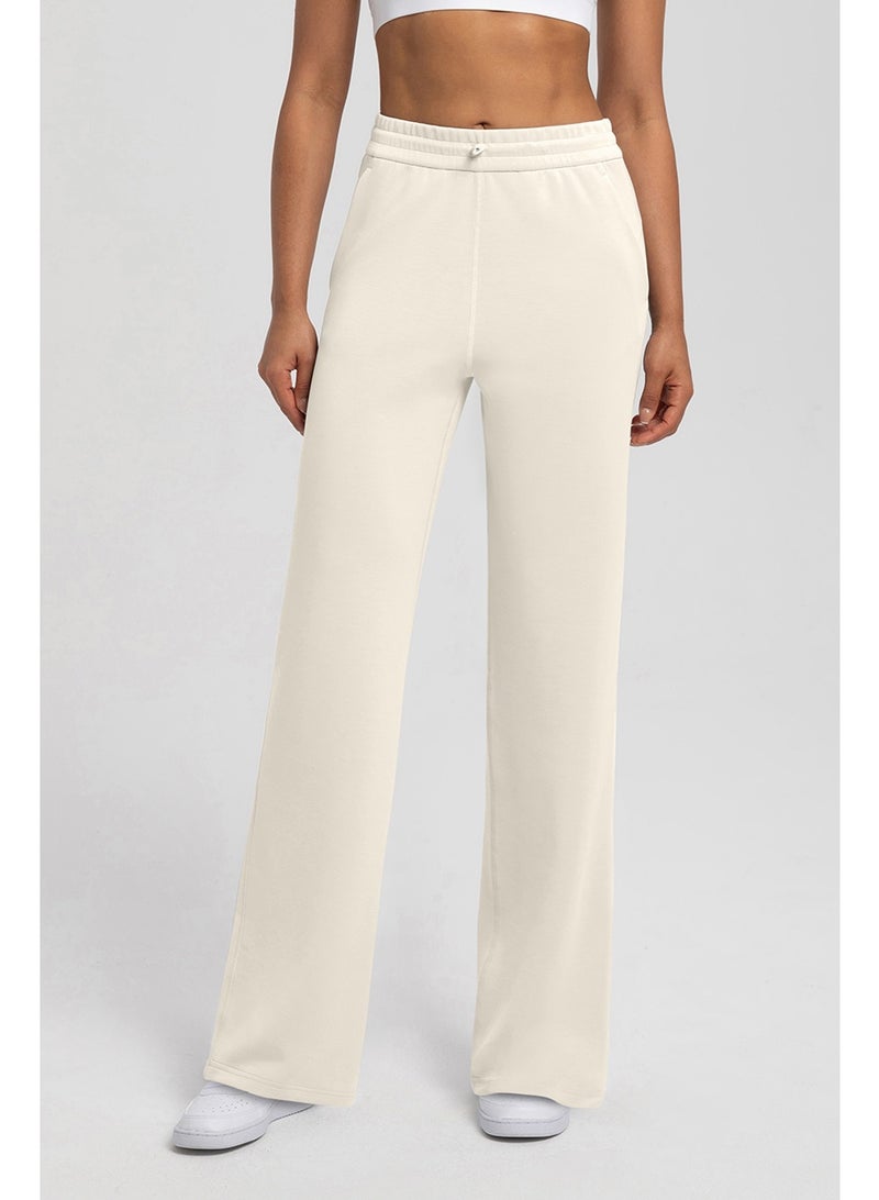 Women's High-Waisted Modal Wide Leg Yoga Pants - Sand Wash Air Layer Loose Casual Sports Trousers with Drawstring - Image 3