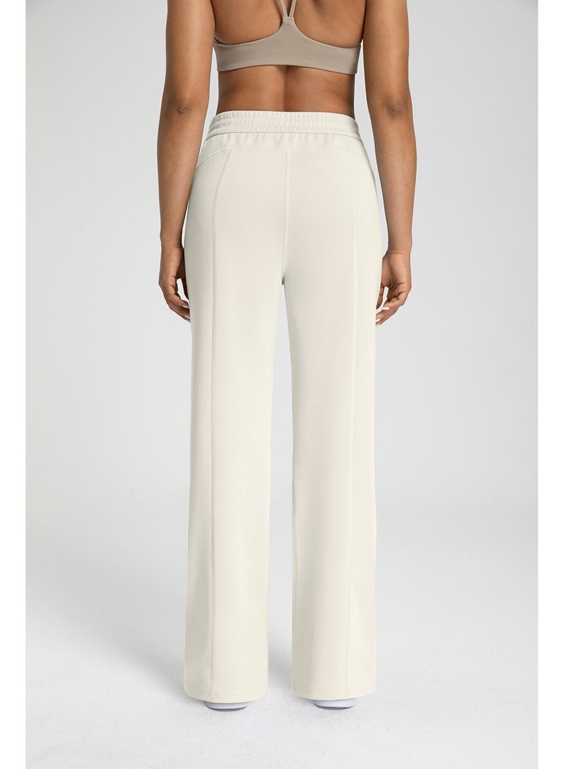 Women's High-Waisted Modal Wide Leg Yoga Pants - Sand Wash Air Layer Loose Casual Sports Trousers with Drawstring - Image 2