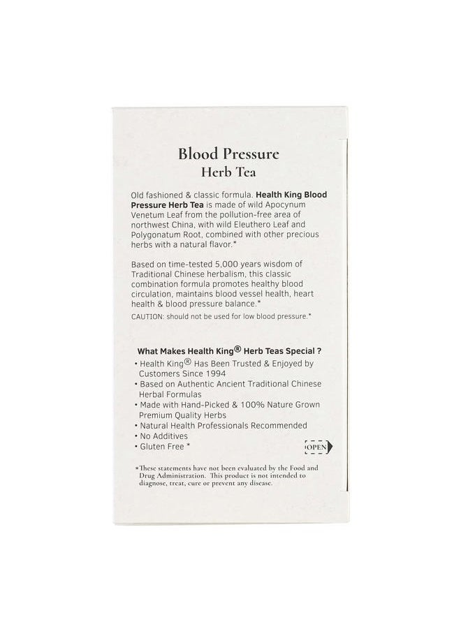 Health King - Blood Pressure Herb Tea, Teabags, 20 Count Box - Image 1