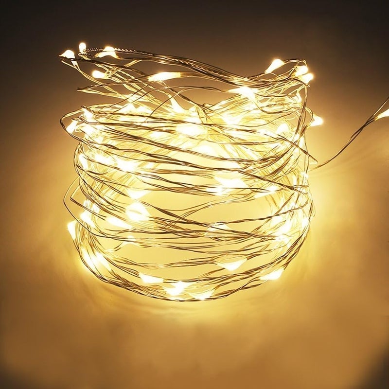 Quace Multi option design Copper String Led Light 10M 100 LED (USB Operated) Wire Decorative Fairy Lights Diwali Christmas Festival - (Warm White, 1 Unit) Global production standard crafted - Image 5