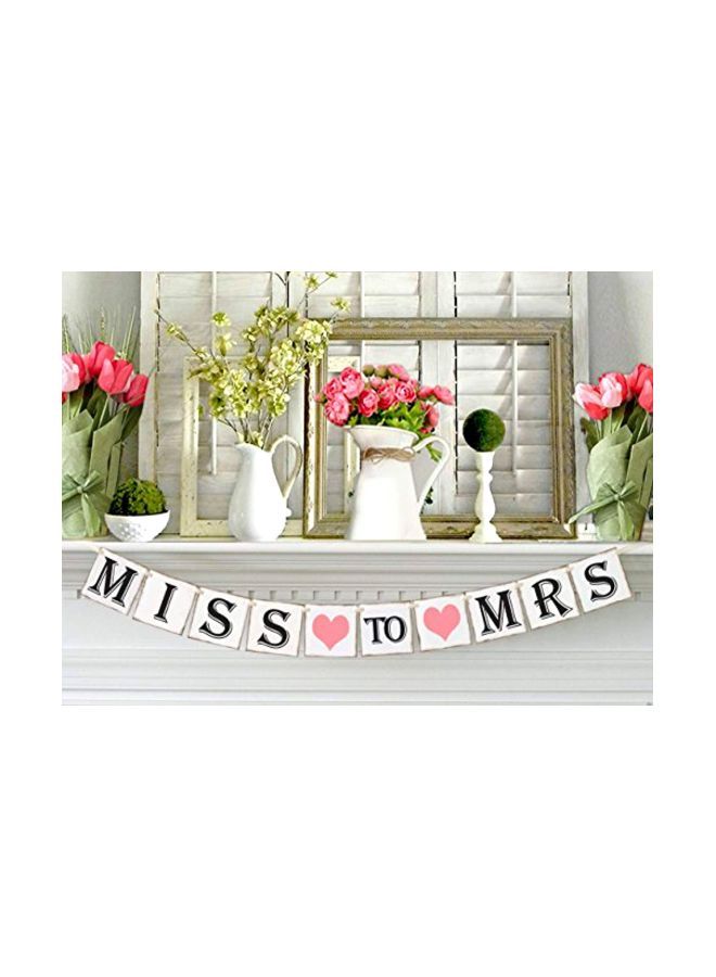 NIBEMINENT Decorative Miss To Mrs Banner SYNCHKG090741 5feet - Image 2
