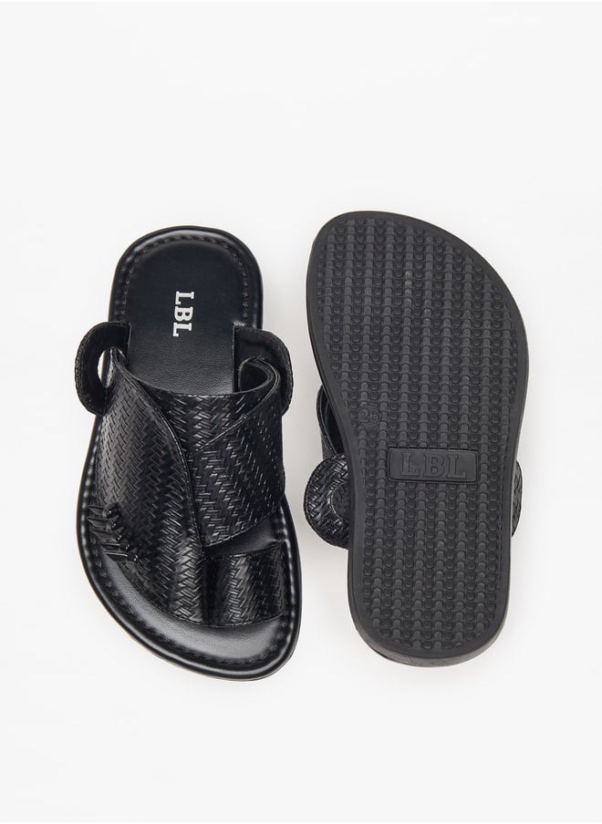 LBL by Shoexpress - Boys Textured Slip-On Arabic Sandals - Image 1