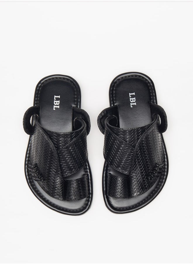 LBL by Shoexpress - Boys Textured Slip-On Arabic Sandals - Image 1