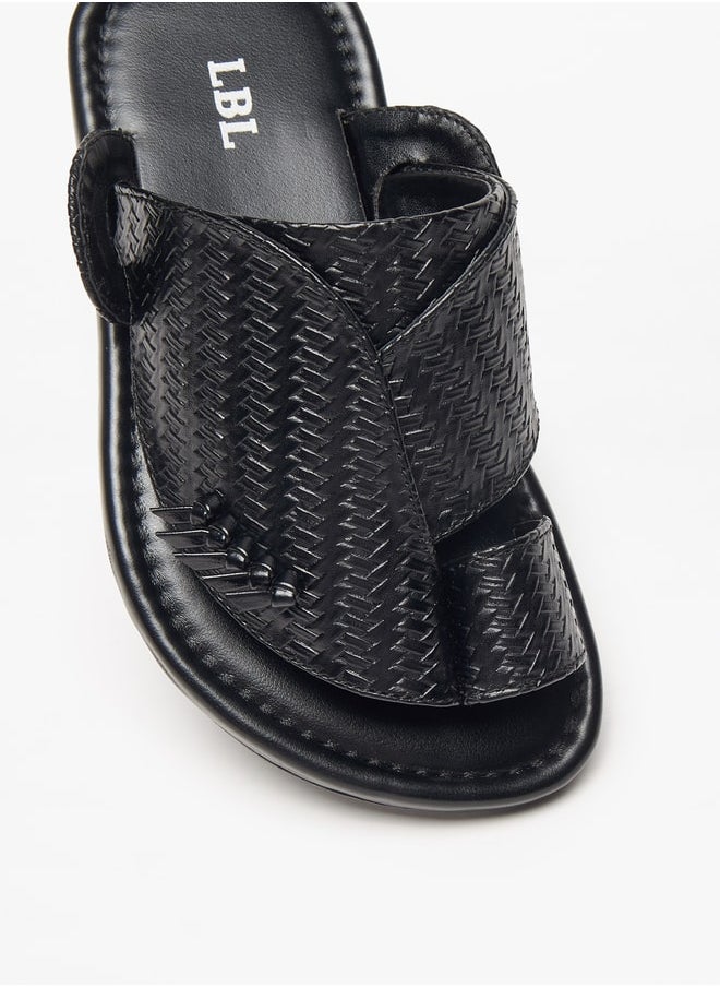 LBL by Shoexpress - Boys Textured Slip-On Arabic Sandals - Image 1