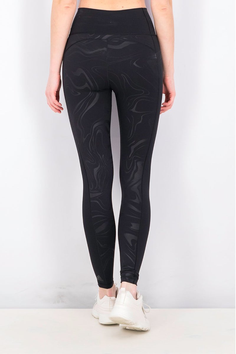 Adidas Women Printed Long Tight, Black - Image 3