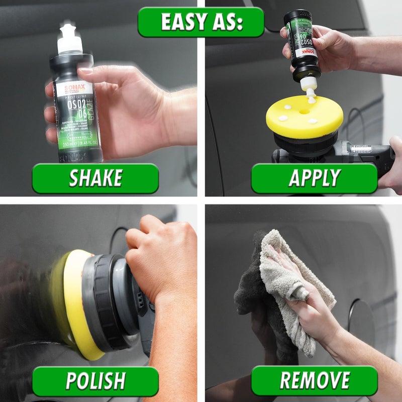 SONAX Glaze OS 02-06 247141 | ملمع سيارات شامل لإزالة الخدوش، لمسة نهائية لامعة وحماية سيراميكية | متانة لمدة 6 أشهر تعتمد على SiO2 | نتائج خالية من الهولوجرام لجميع الدهانات | 250 مل - Image 4