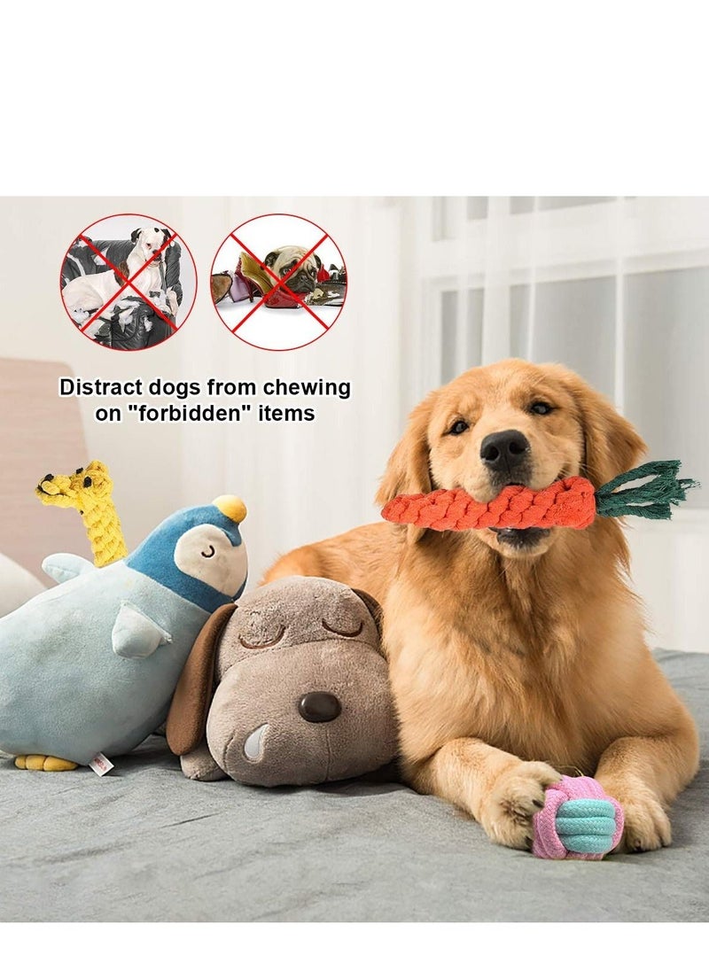 Generic - Puppy Dog Chew Toys Toy Set Teething Training Chewing for Aggressive Chewers Interactive Pink Rope and Ball 8 Weeks Small Puppies Medium Large Dogs 8pcs - Image 1