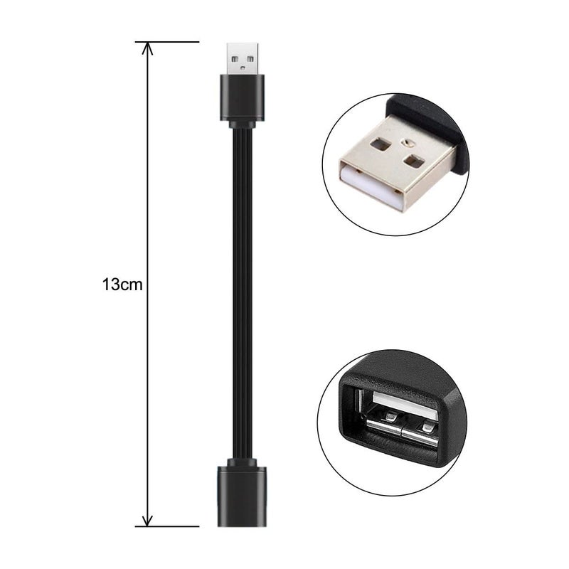 CY 13cm USB 2.0 Type-A Male to Type-A Male Female Data Flat Slim FPC Cable for FPV Disk Phone - Image 3