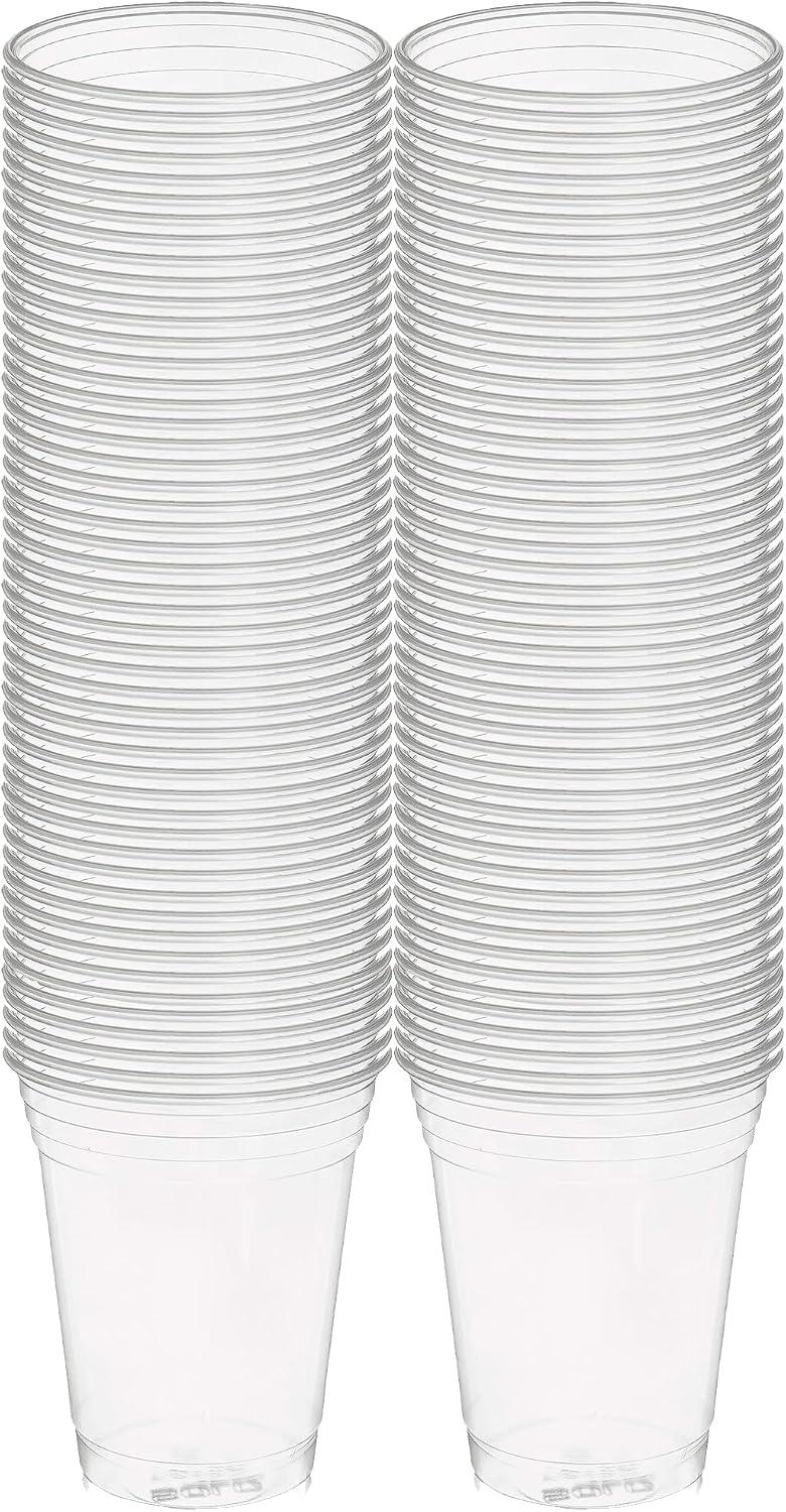 Solo Cup Company Plastic Party Cold Cups, 16 oz, Clear, 100 pack - Image 5