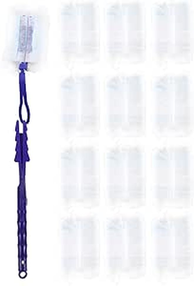 6 Pieces Dust Cleaning Duster Set With Handle 1 Short 1 Long And 20 Replacement Heads For Furniture And Office Household Handheld Dust Cleaner With Non Woven Disposable Fiber Heads - Image 1