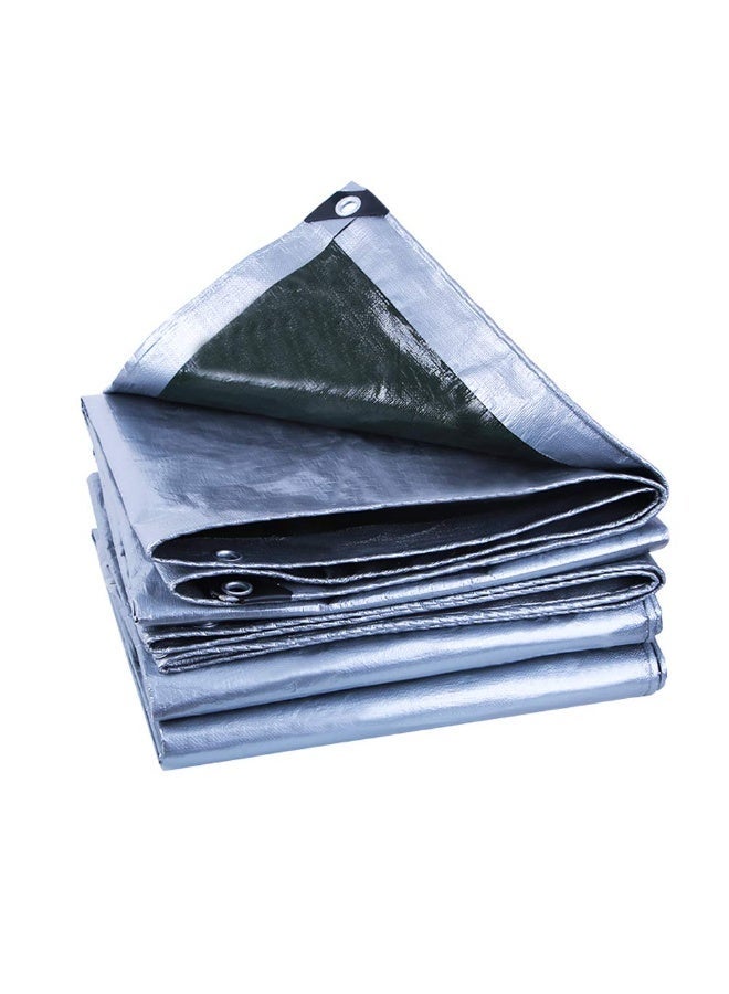 Tarp Cover Silver Waterproof tarp Heavy Duty Multi-Purpose Tarpaulin for Garden Car Furniture Canopy Tent (2.8m x 3.8m, Silver) - Image 1