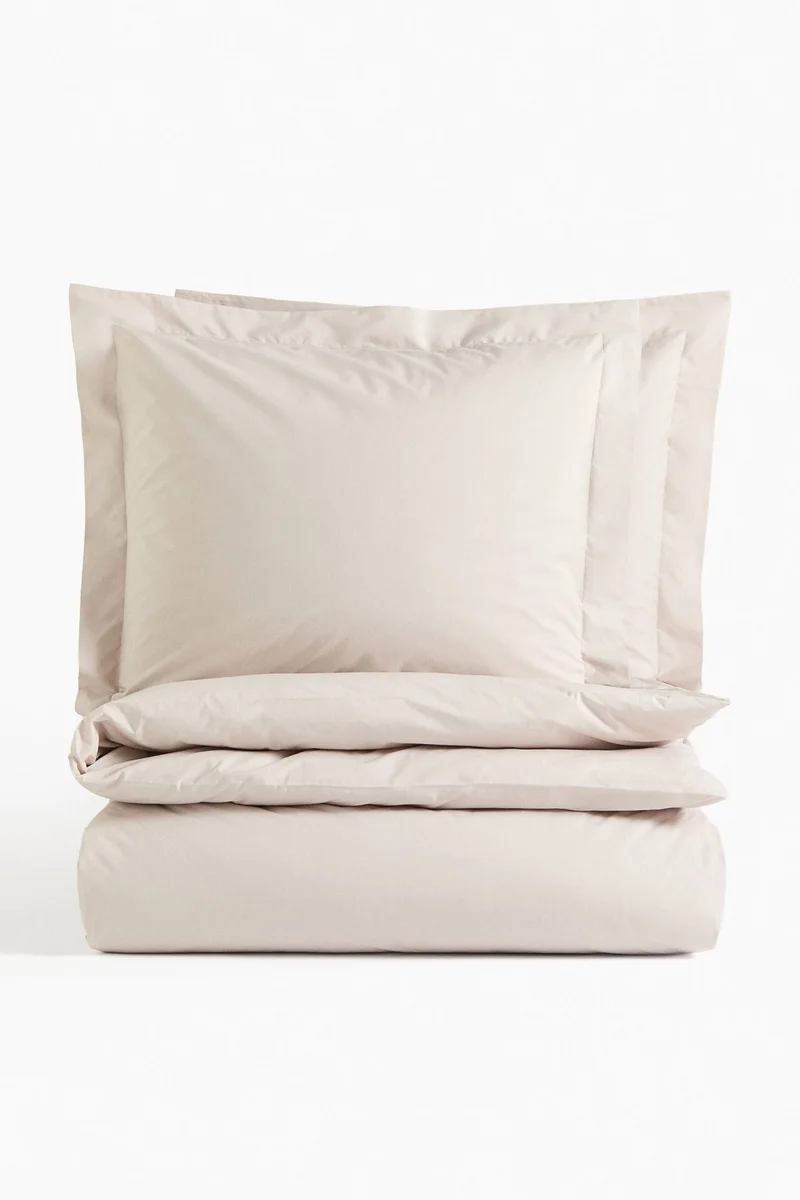 H&M Double/king cotton percale duvet cover set
