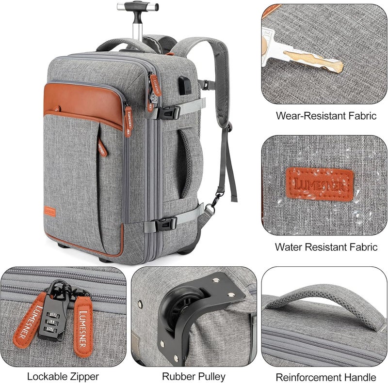 Lumesner Unisex Lumesner Travel Bussiness Laptop Backpack Carry on backpack,Travel backpack - Image 2