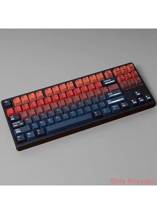 Universe Spanish Gradient PBT Keycaps Cherry Profile ISO Layout 61 87 100 Keys Magnetic Design Durable Polyethylene Terephthalate for Gaming Mechanical Keyboards - Image 1