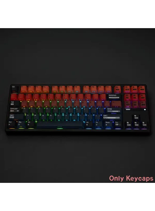 Universe Spanish Gradient PBT Keycaps Cherry Profile ISO Layout 61 87 100 Keys Magnetic Design Durable Polyethylene Terephthalate for Gaming Mechanical Keyboards - Image 2