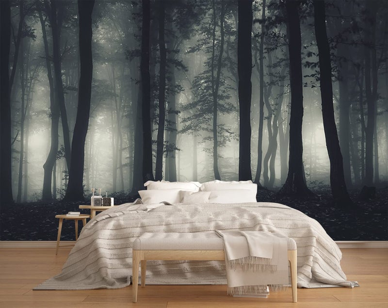 MFWFM Foggy Forest Wallpaper Misty Jungle Rainforest Trees Nature Landscape Wall MuralNot Peel n Stick - Image 2