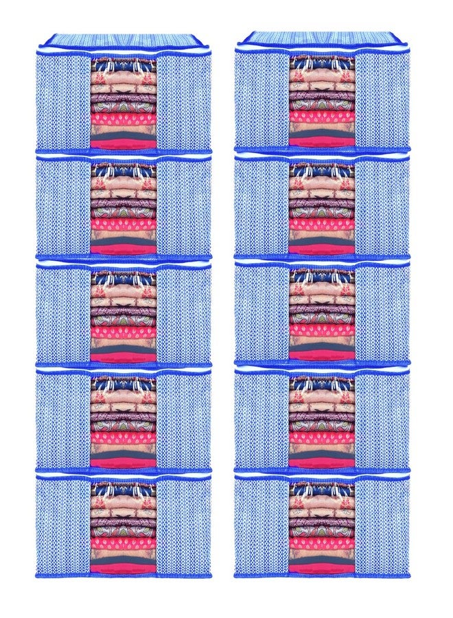 SHAPING FABRIC Garment Cover Non-Woven 90 GSM with Transparent Window & Double Metal Zipper - Pack of 10 | Dustproof Clothes Storage Bag for Sarees, Suits, Jackets, Shirts SBXLRL152493517524148525740 - Image 1