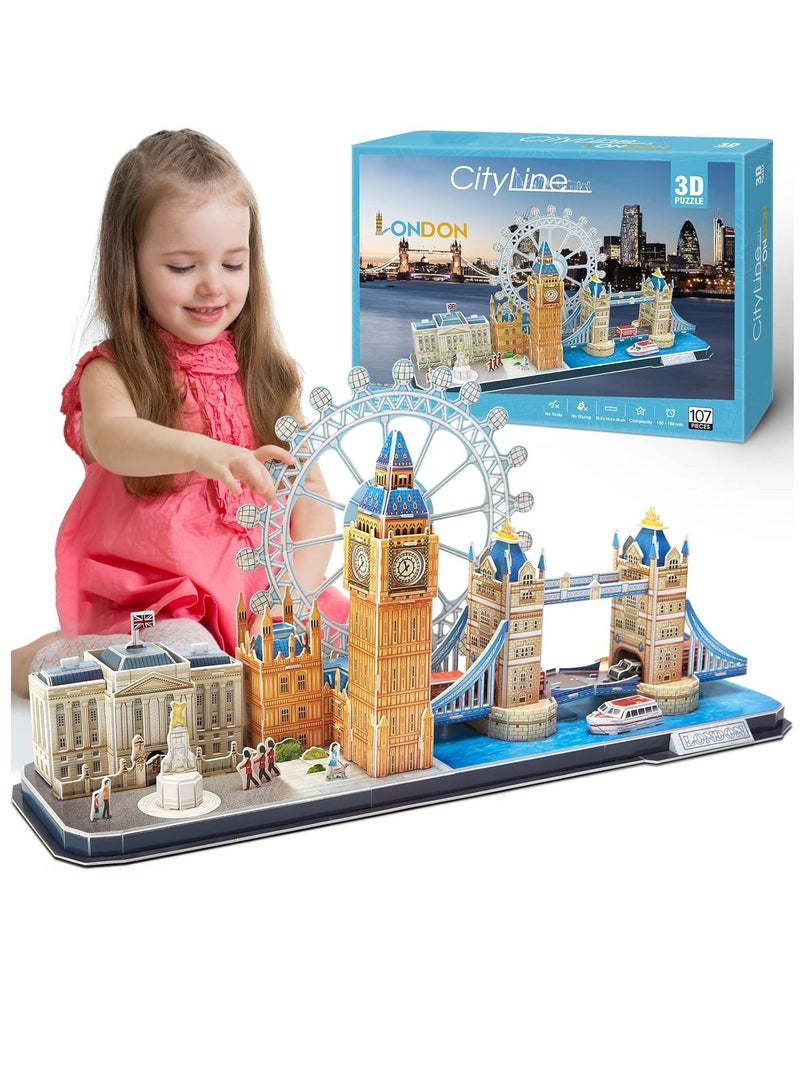 Barakah 3D Puzzles for Kids Ages 8 10 London City STEM Projects Arts Crafts 3D Architecture Crafts for Girls Ages 8 12 3D Puzzle Birthday Gifts for 8 Year Old Girls - Image 1