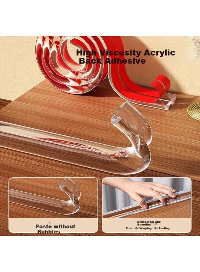 Niubeiliti Transparent Anti-collision Strip, Invisible Table Corner Anti-p Protection Sticker, Non-protruding Edge, 2 Meters - Image 3