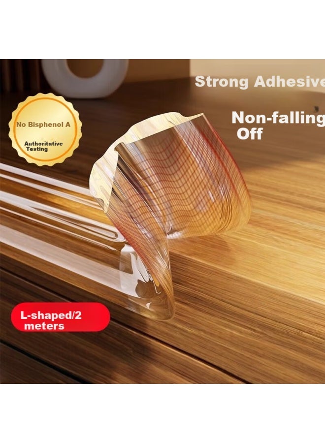 Niubeiliti Transparent Anti-collision Strip, Invisible Table Corner Anti-p Protection Sticker, Non-protruding Edge, 2 Meters - Image 1