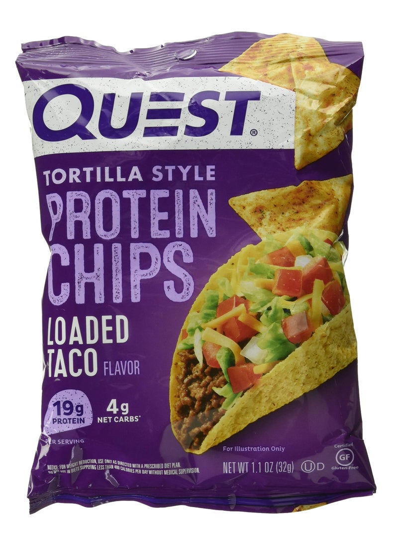 Quest Nutrition Tortilla Style Protein Chips 32g Loaded Taco - Image 1