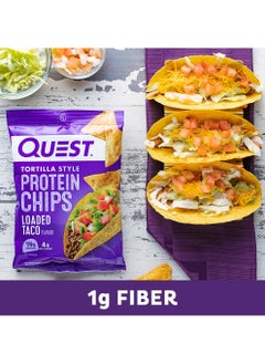 Quest Quest Nutrition Tortilla Style Protein Chips 32g Loaded Taco  - Image 2