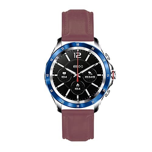 ACM Watch Strap Leather Belt 22mm compatible with Titan Evoke Smart Smartwatch Casual Classic Band Brown - Image 4