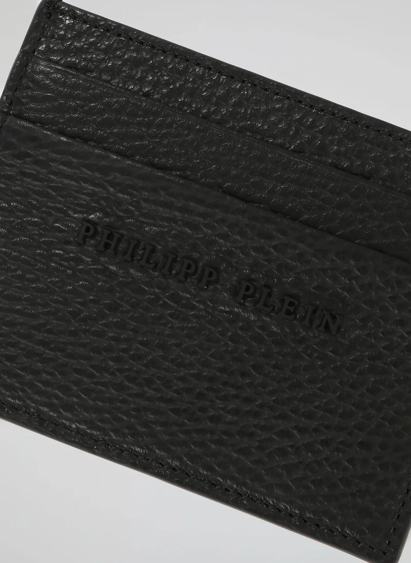 PHILIPP PLEIN  PP1978 Black Card Holder  | Best Price UAE