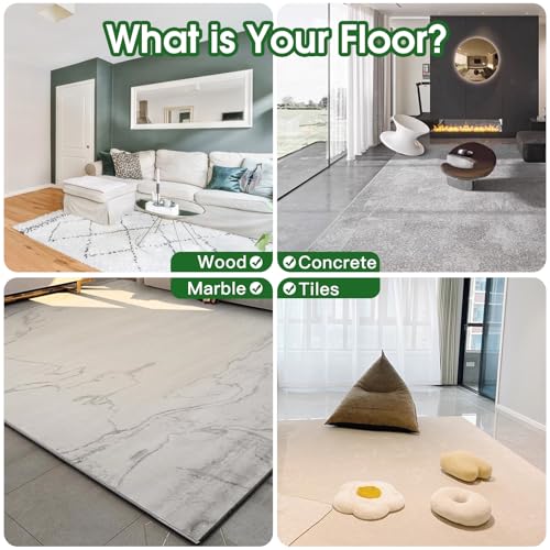 Qukaka 12+2PCS Non Skid Rug Backing for Hardwood Floors and Tiles,Reusable and Washable Non Slip Rug Pads,Rug Tape Hardwood Floor No Damage,Home Decor Apartment Essentials Carpet Tape for Area Rugs - Image 4