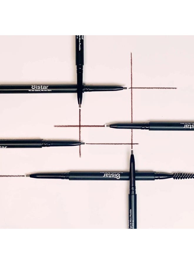 Sistar Micro Brow Defining Pencil Stylist Waterproof Eyebrow Pencil, Ultra Fine Double Ended Fill and Shape (Dark Chocolate) - Image 3