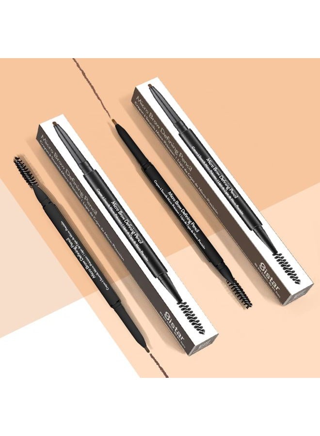 Sistar Micro Brow Defining Pencil Stylist Waterproof Eyebrow Pencil, Ultra Fine Double Ended Fill and Shape (Dark Chocolate) - Image 4