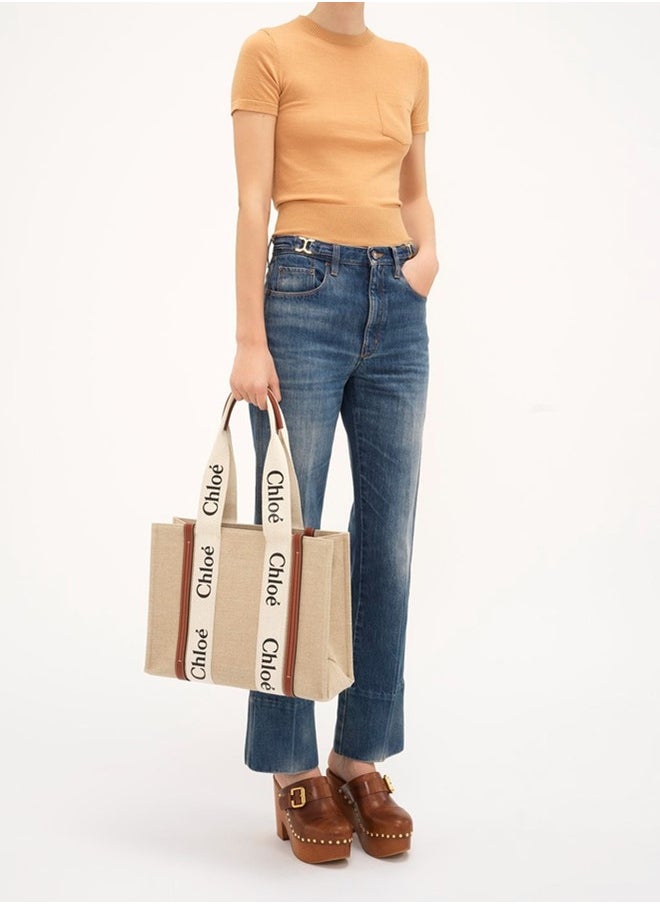 Chloe Large linen handbag  - Image 4