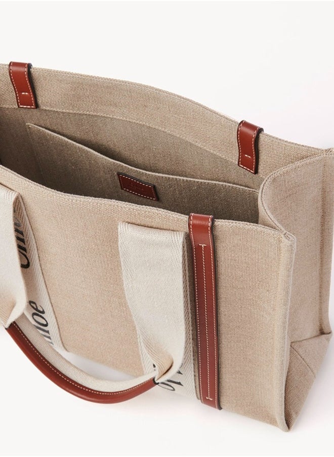 Chloe Large linen handbag  - Image 5