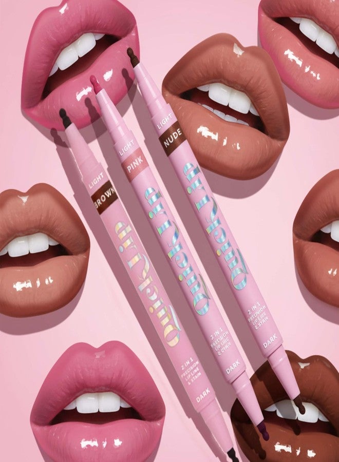 The Quick Flick 2 in 1 Double Sided Precision Lip Liner & Stain Nude - Image 3