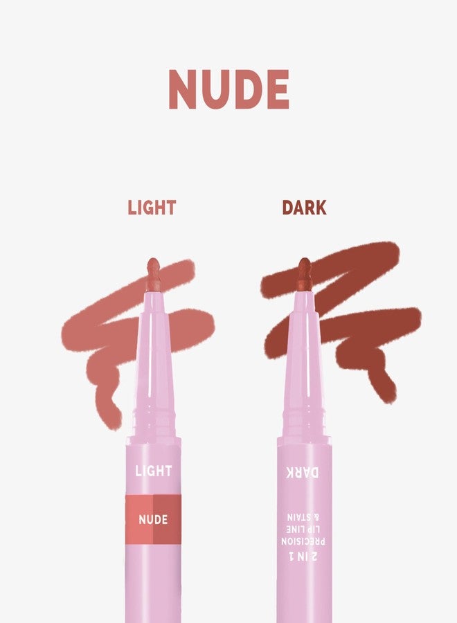 The Quick Flick 2 in 1 Double Sided Precision Lip Liner & Stain Nude - Image 2