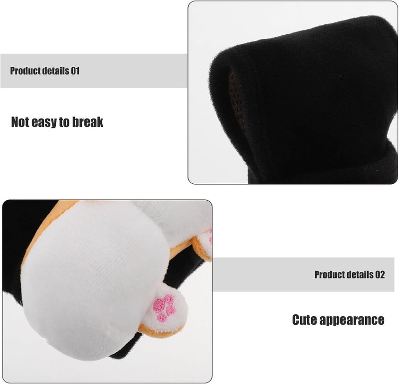 Corgi Plush Shift Lever Cover and Handbrake Protector Set, Universal Cute Car Accessories, Soft Fuzzy Gear Shift Knob Hoodie, Interior Decoration for Auto - Image 3