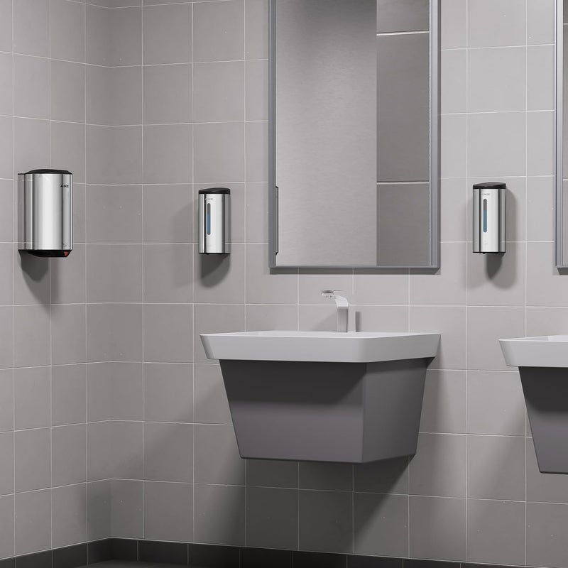 AIKE Wall-Mount Automatic Liquid Soap Dispenser 27oz Large Capacity Polished Stainless Steel Finish Model AK1205 - Image 5