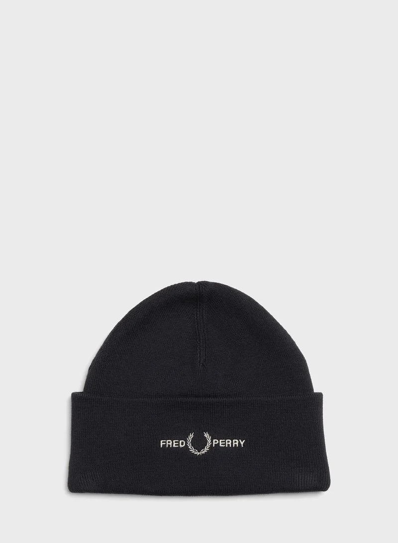 FRED PERRY Logo Knitted Beanie