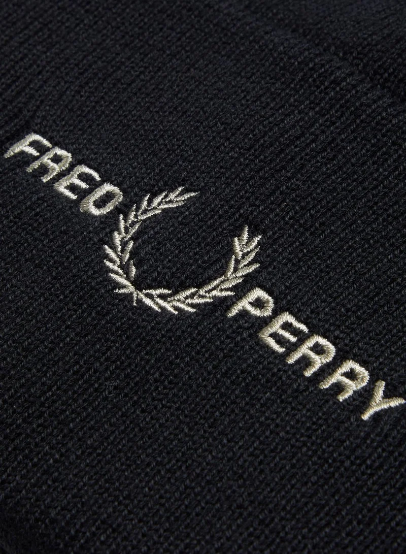 FRED PERRY Logo Knitted Beanie