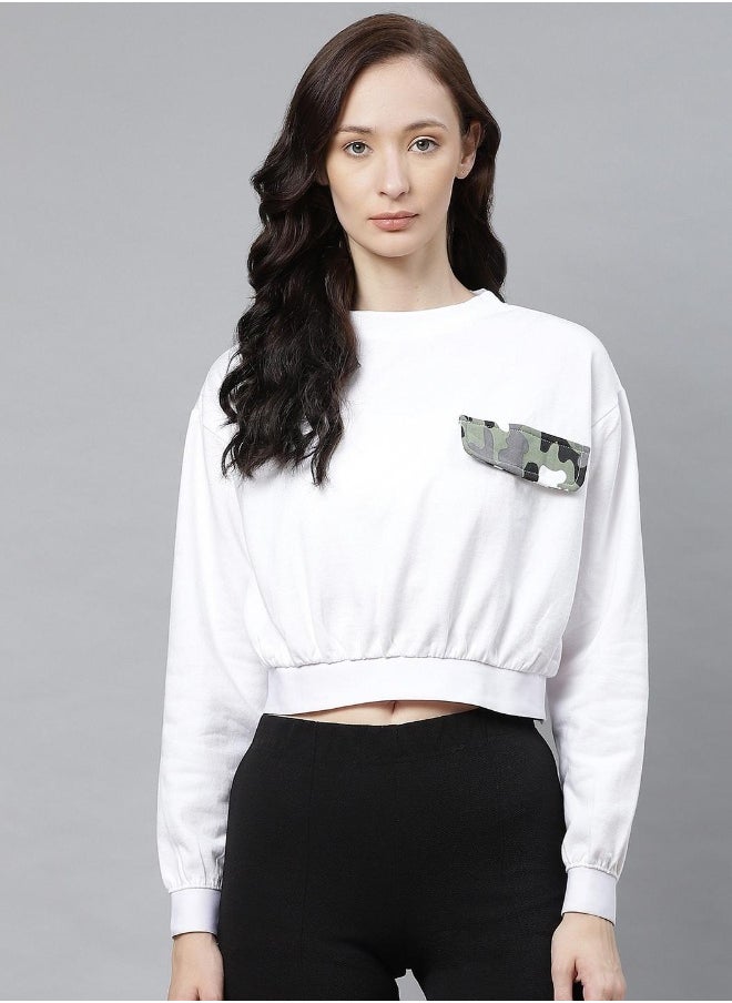 Hubberholme White Sweatshirt For Women  - Image 1